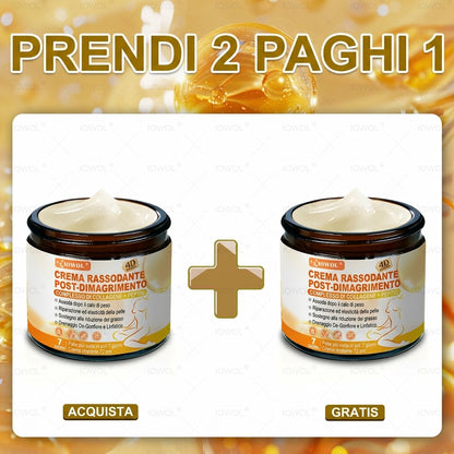 Negozio Ufficiale | Crema Rassodante Post-Dimagrimento IOWOL® con GHK-Cu, Argireline e Matrixyl 3000, peptidi di collagene e principi attivi rassodanti per contrastare la lassità cutanea dopo la perdita di peso.